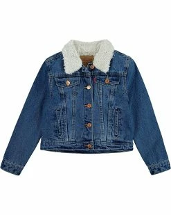 Levi's® Kids Sherpa Lined Denim Trucker Jacket (Big Kids) | Coats & Outerwear