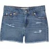 Levi's® Kids Girlfriend Fit Shorty Shorts (Little Kids)